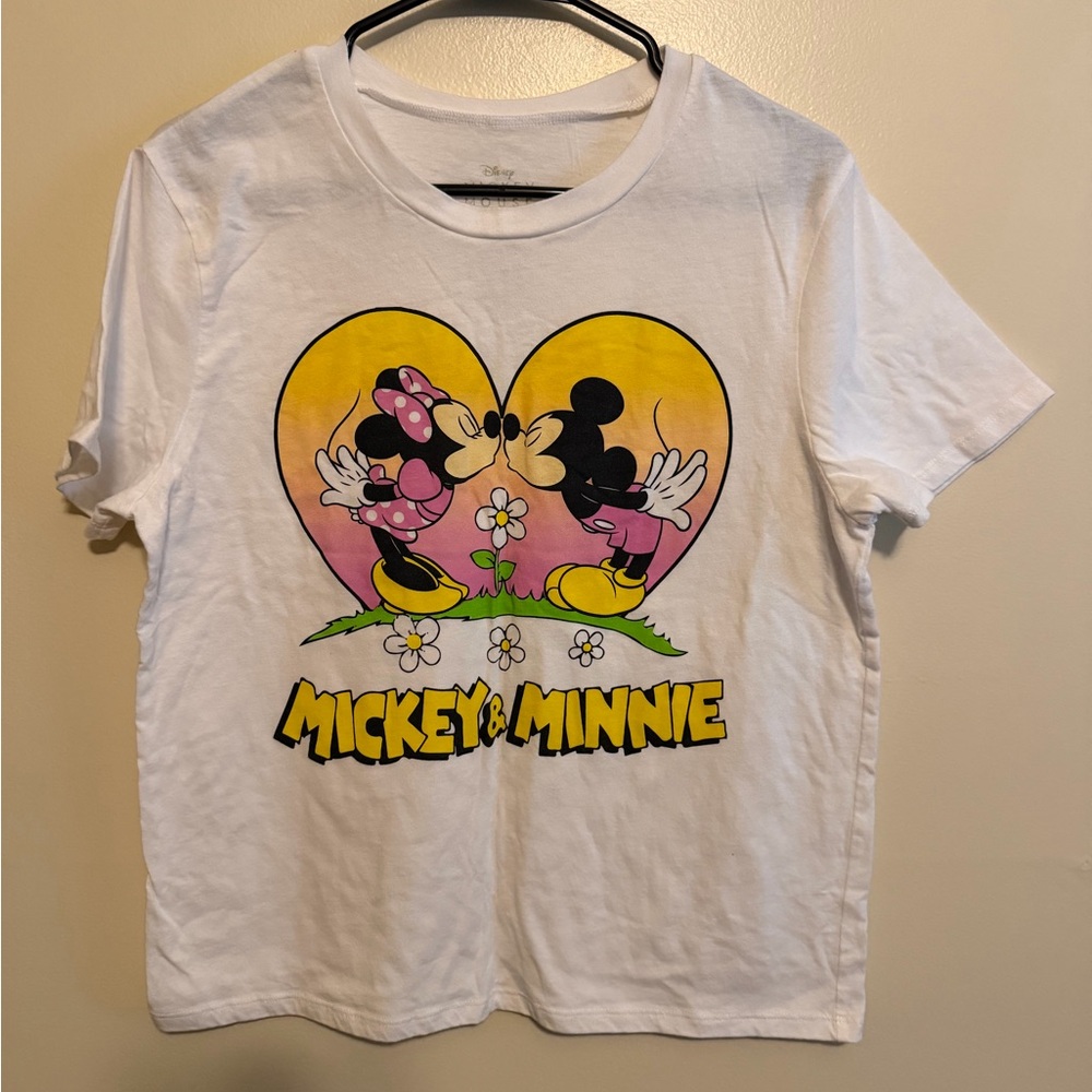 Disney Mickey & Minnie Heart Graphic T-Shirt